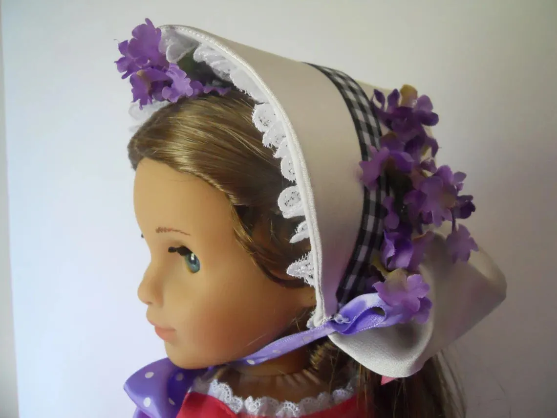 1850s Bonnet 18 Inch Doll Sewing Pattern