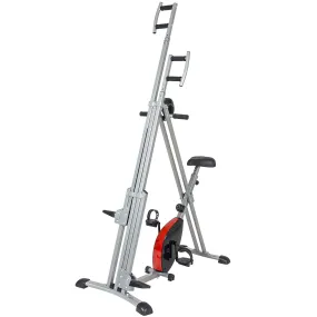 2 in 1 Vertical Climber Machine and Exercise Bike - Black/Gray