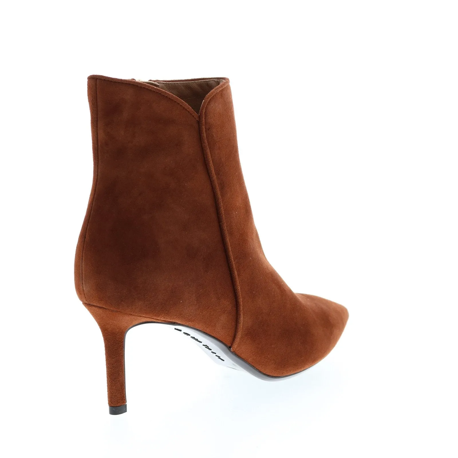 Aquatalia Mariah Dress Suede 34L3571-GIN Womens Brown Suede Zipper Ankle & Booties Boots