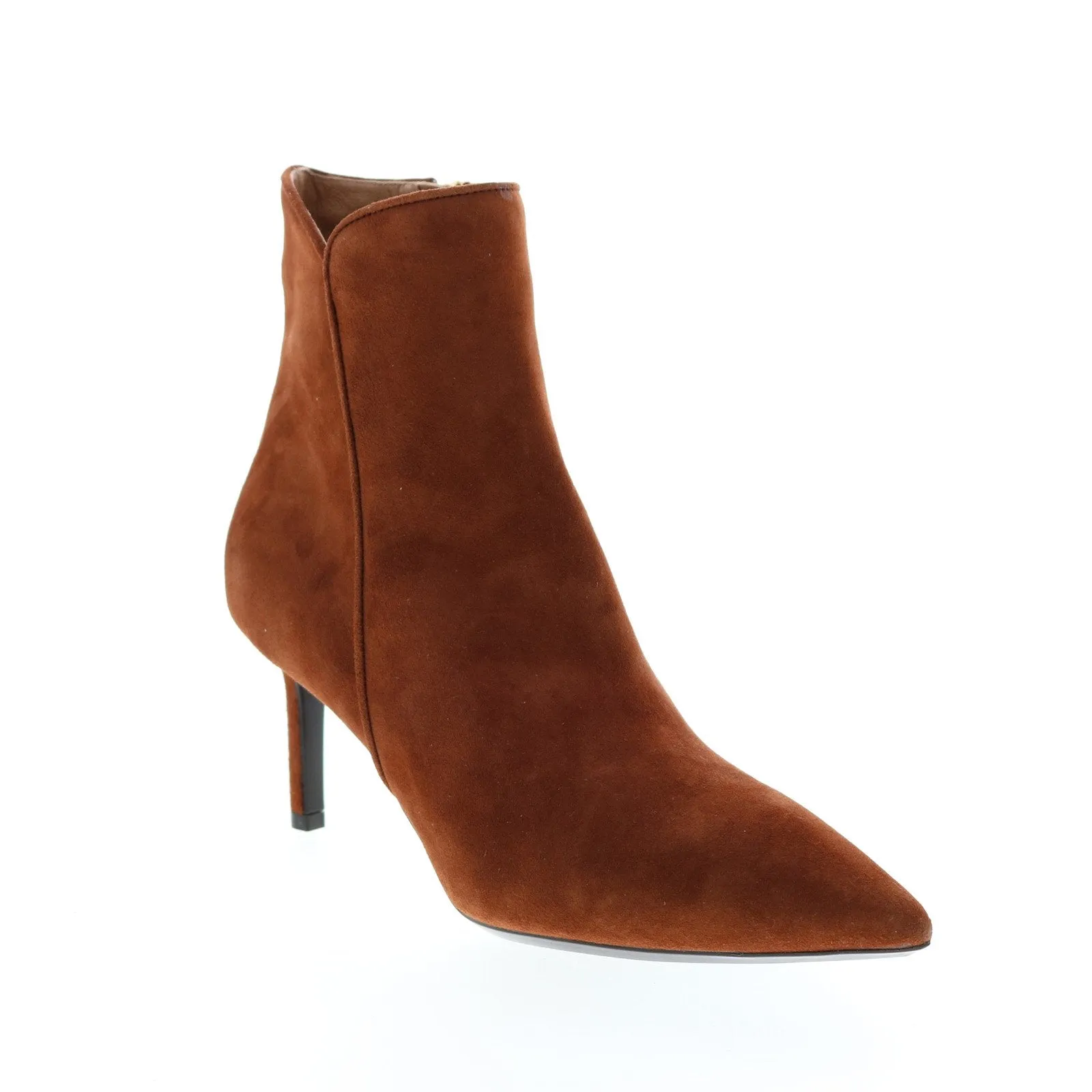 Aquatalia Mariah Dress Suede 34L3571-GIN Womens Brown Suede Zipper Ankle & Booties Boots