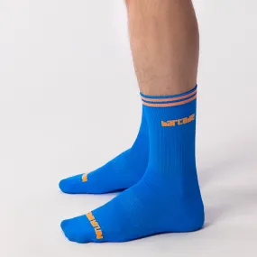 Barcode Berlin Festival Socks Blue Neon Orange