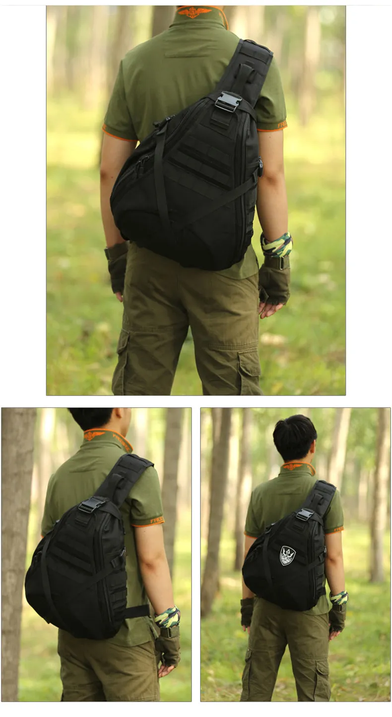 Black Tactical Sling Bag For Men Nylon Military Backpack Desert Digital Tactical Backpack For Men