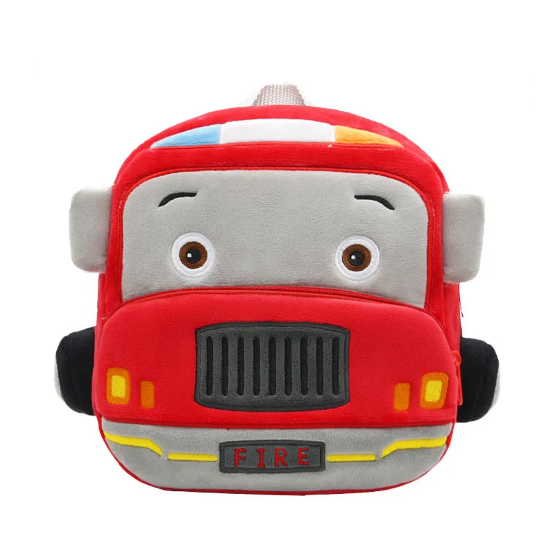 Cartoon fire truck plush children's backpack