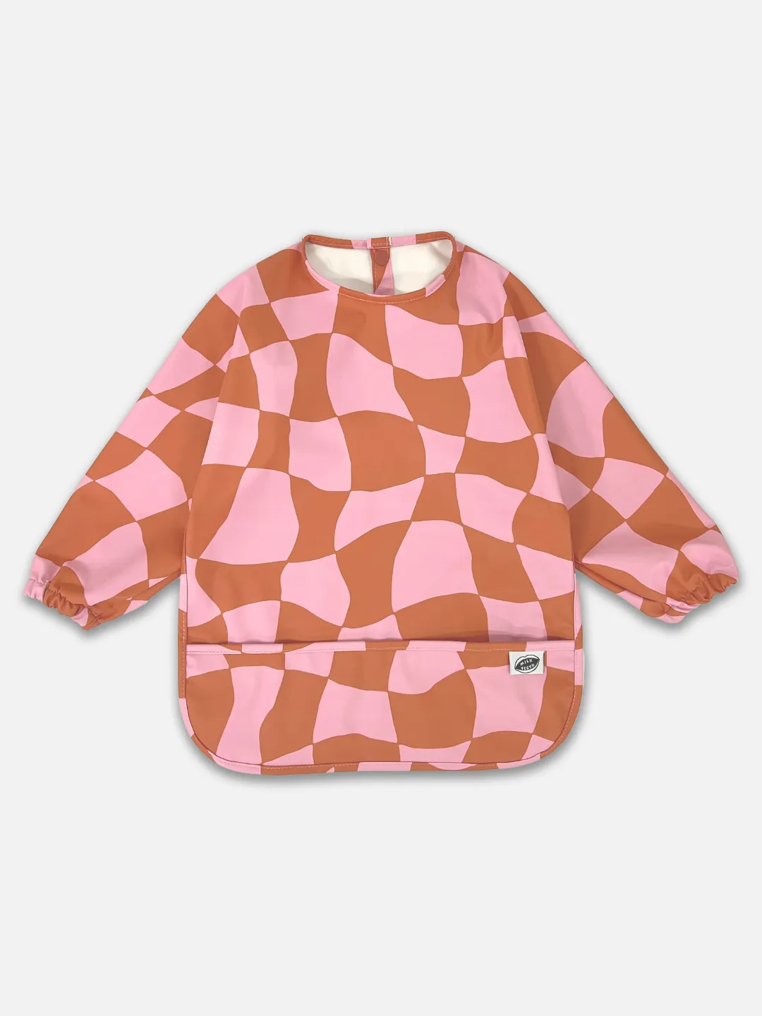 Children's Smock Bib – Pink Checkers