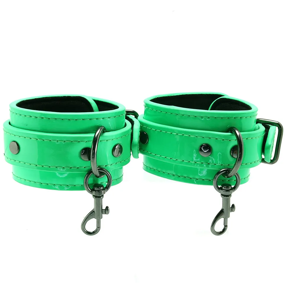 Electra Play Things Ankle Cuffs in Neon Green