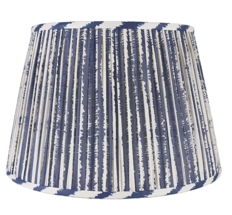 Empire Printed Bark Softback Shirred Shade in Blue