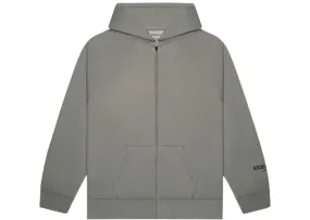 ESSENTIALS FOG 3D SILICON ZIP UP HOODIE GREY