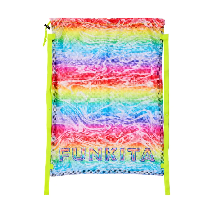 Funkita Mesh Gear Drawstring Bag FKG010A - Lake Acid