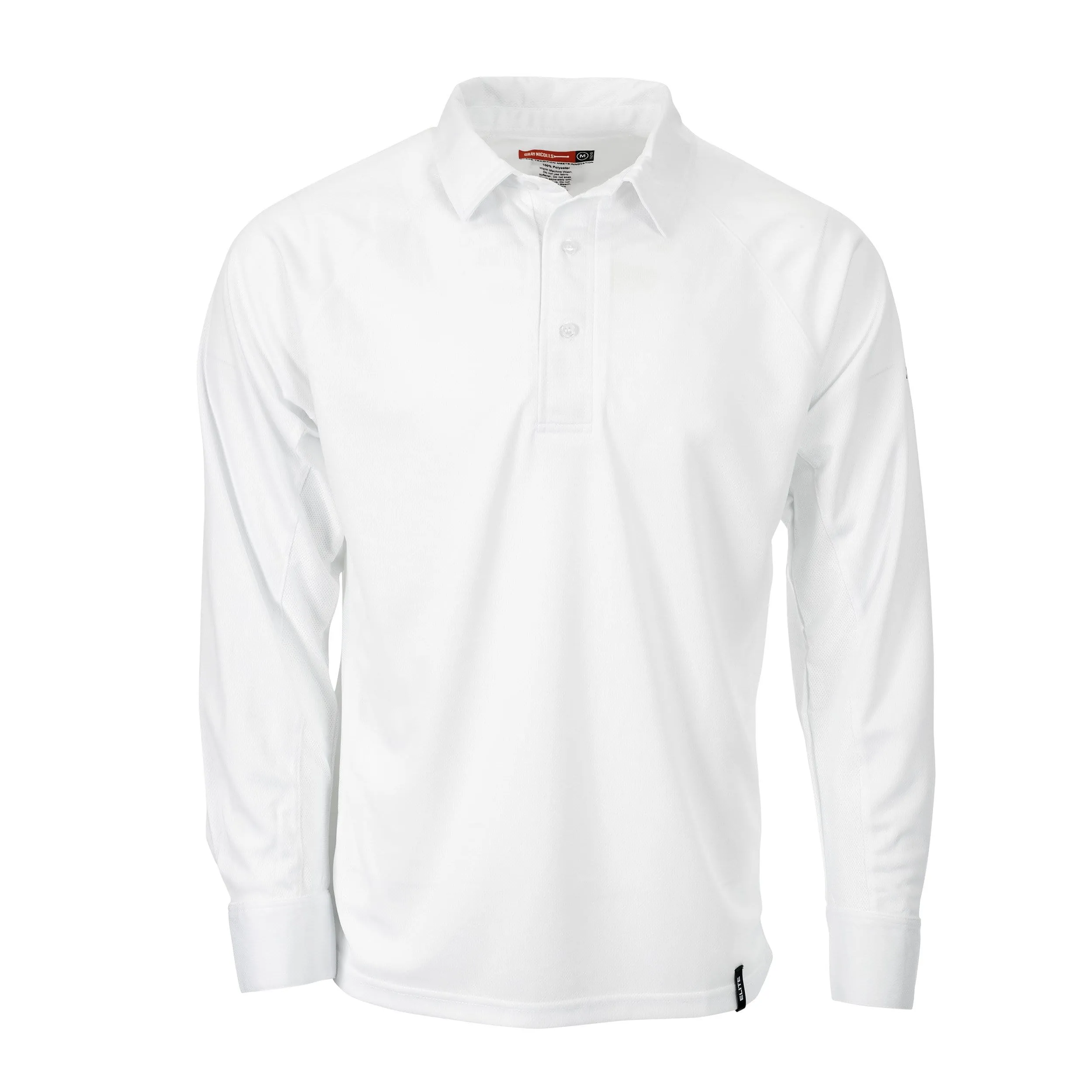 Gray-Nicolls Elite Long Sleeve White Cricket Shirt