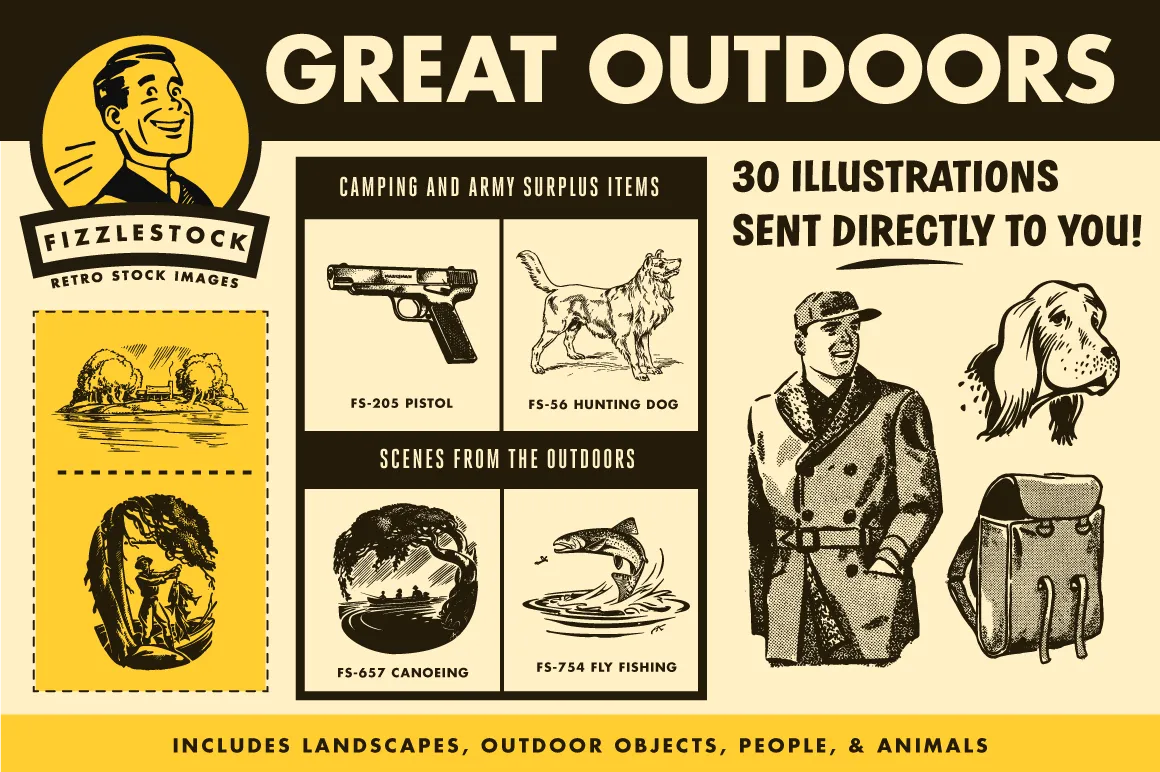 Great Outdoors | Retro Clip Art