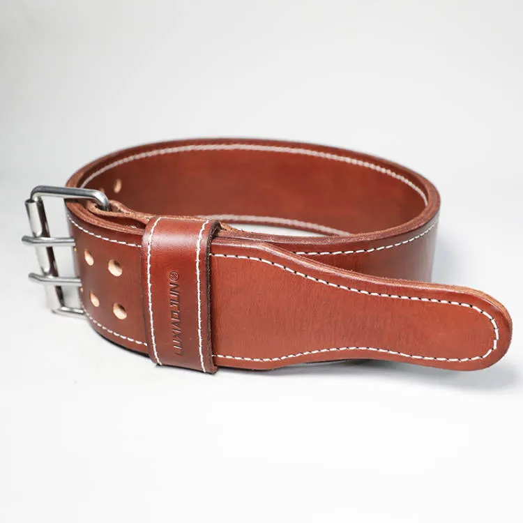 LUXIAOJUN 3" Double Breasted Leather Belt