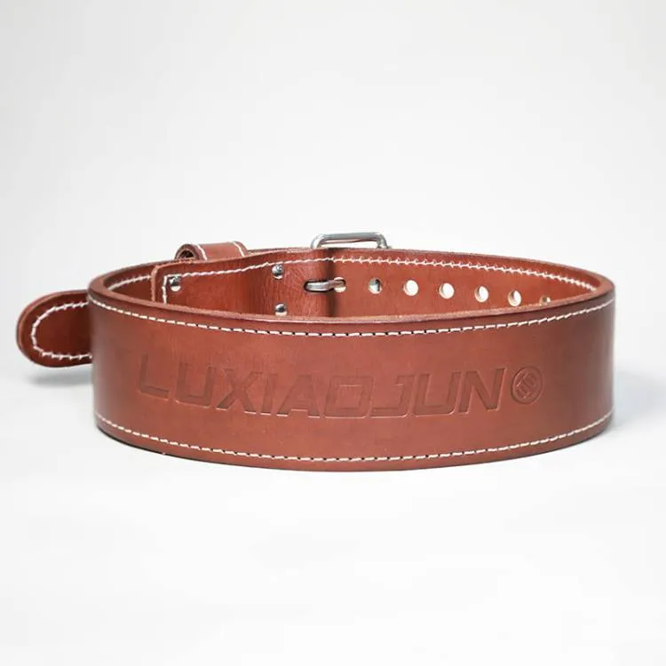 LUXIAOJUN 3" Double Breasted Leather Belt