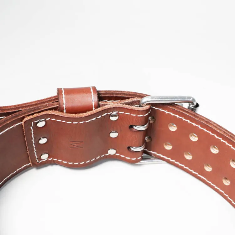 LUXIAOJUN 3" Double Breasted Leather Belt