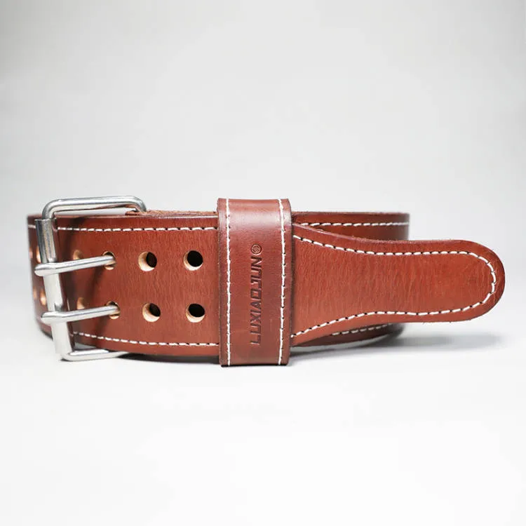 LUXIAOJUN 3" Double Breasted Leather Belt