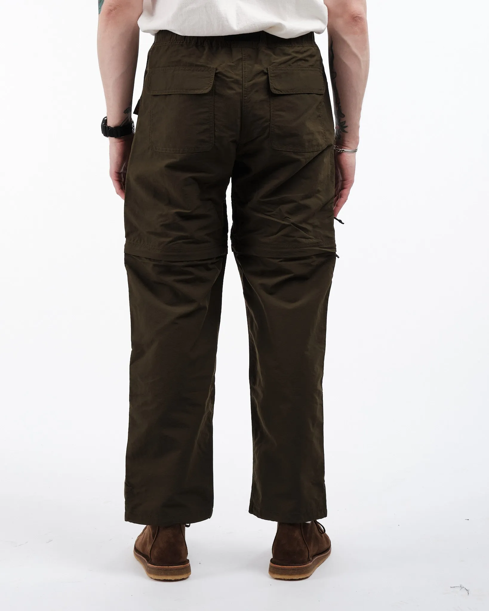 Nylon Tussah Convertible Pant Deep Olive