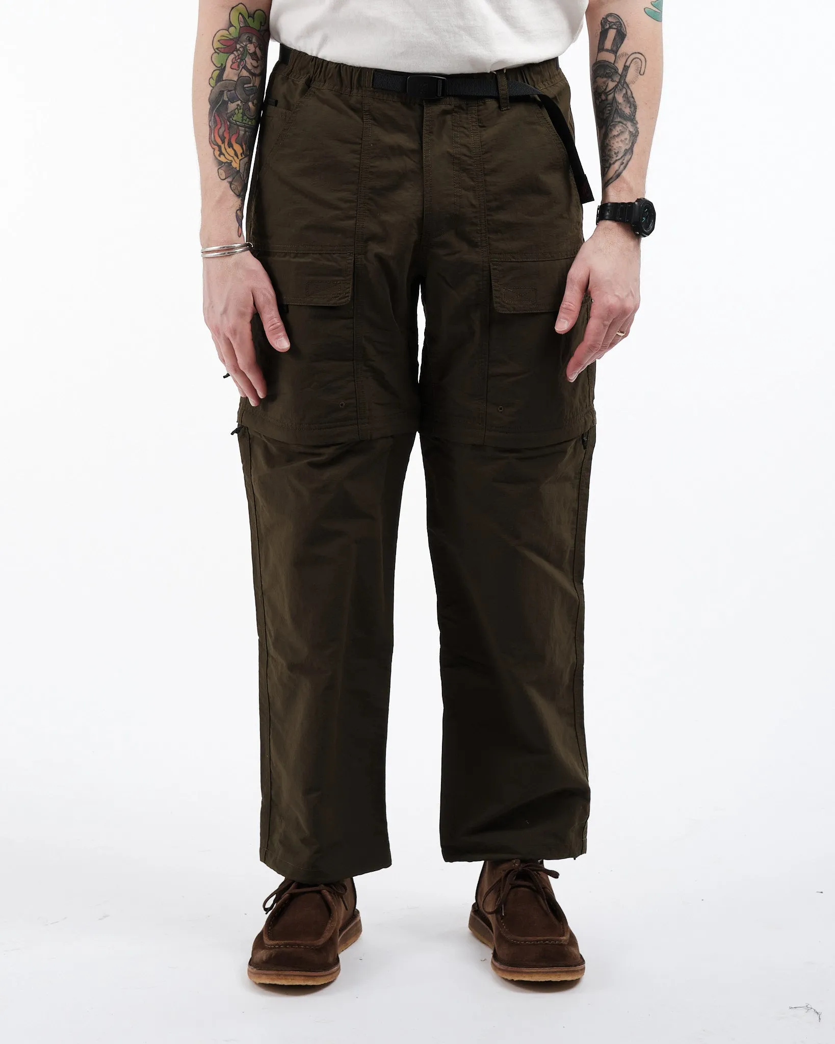 Nylon Tussah Convertible Pant Deep Olive