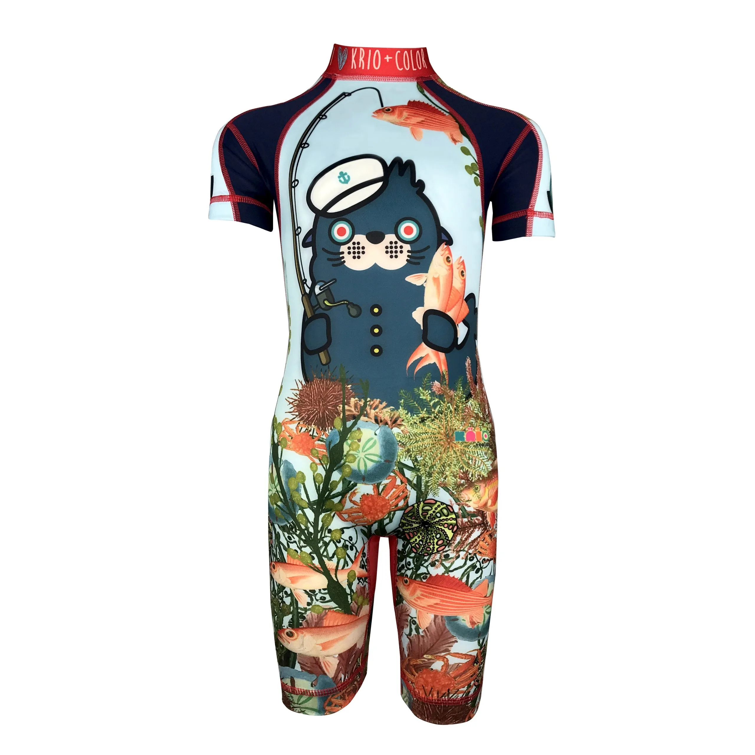 Oceano Sea Lion Boys Short Sleeve Sunsuit