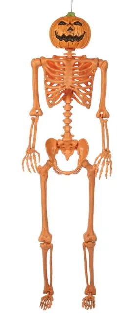 Pumpkin Head Skeleton Orange 60"