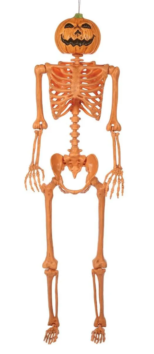 Pumpkin Head Skeleton Orange 60"