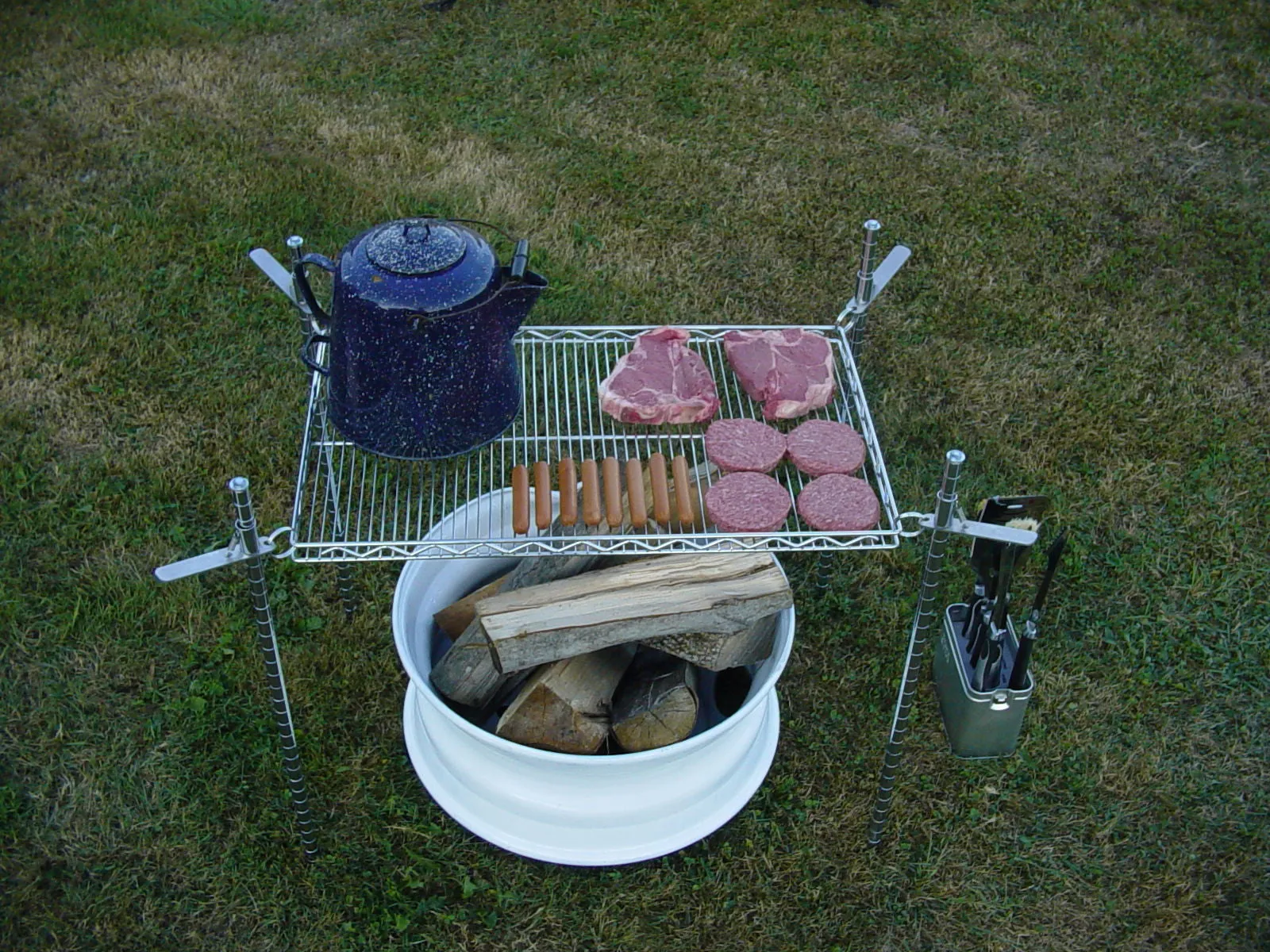 Quick Adjust Campfire Cooking Grill