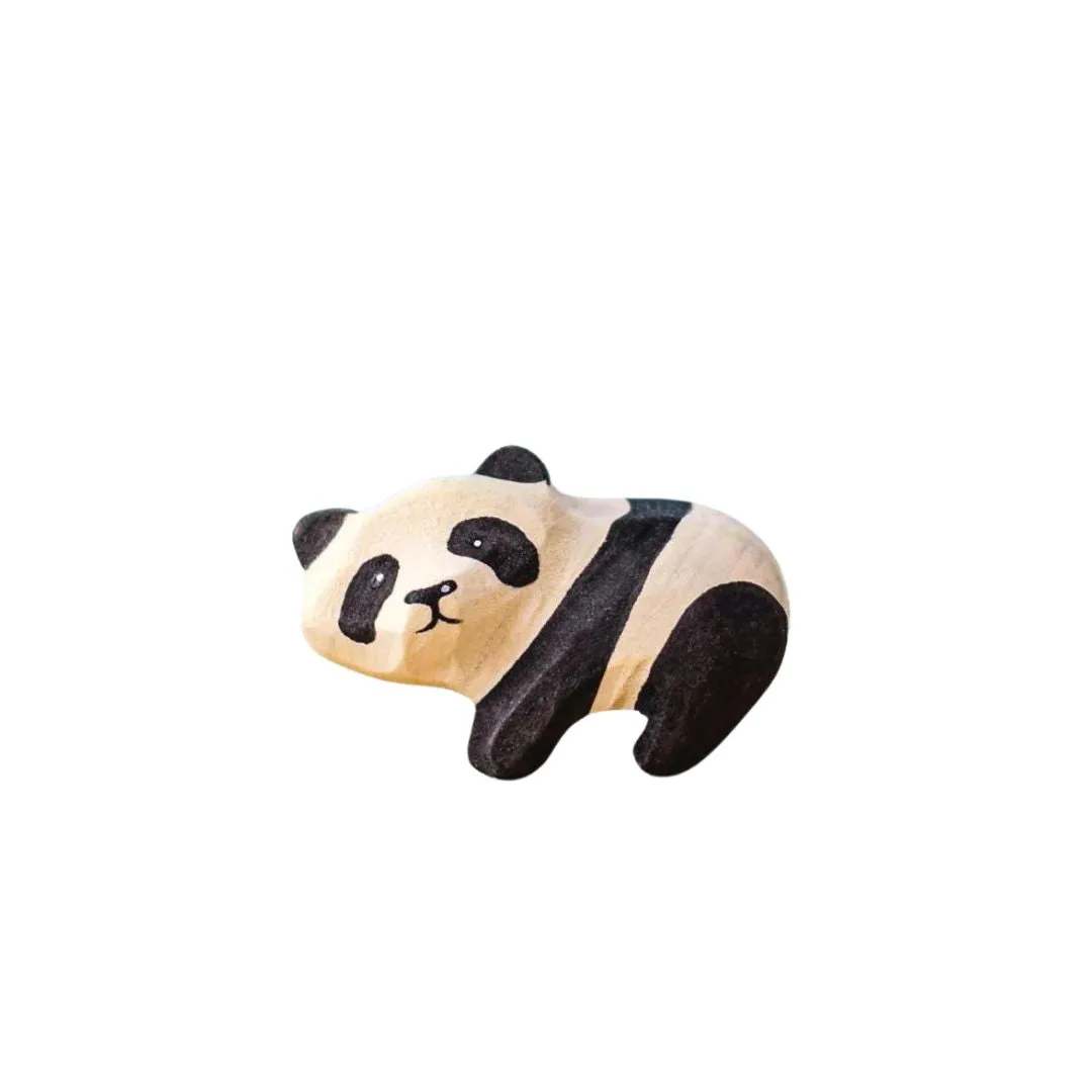 Wooden Panda Bear Cub - Climbing